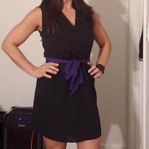 Express Wrap LBD with detachable  purple 💜 belt. XS